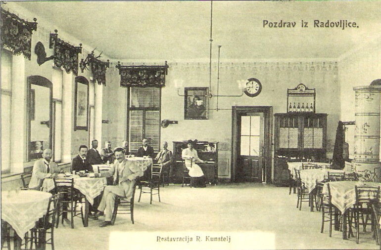 The Rudolf Kunstelj restaurant in 1906